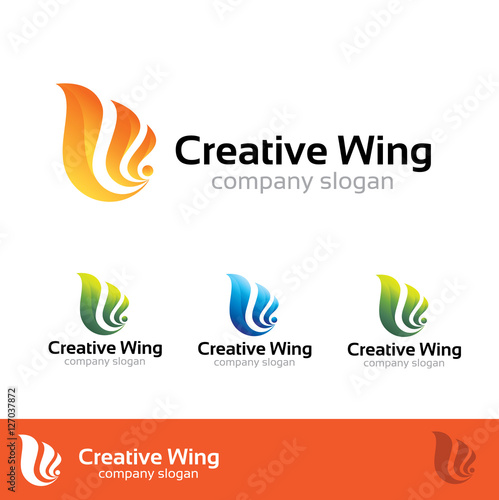 Creative wing logo, wing logo design