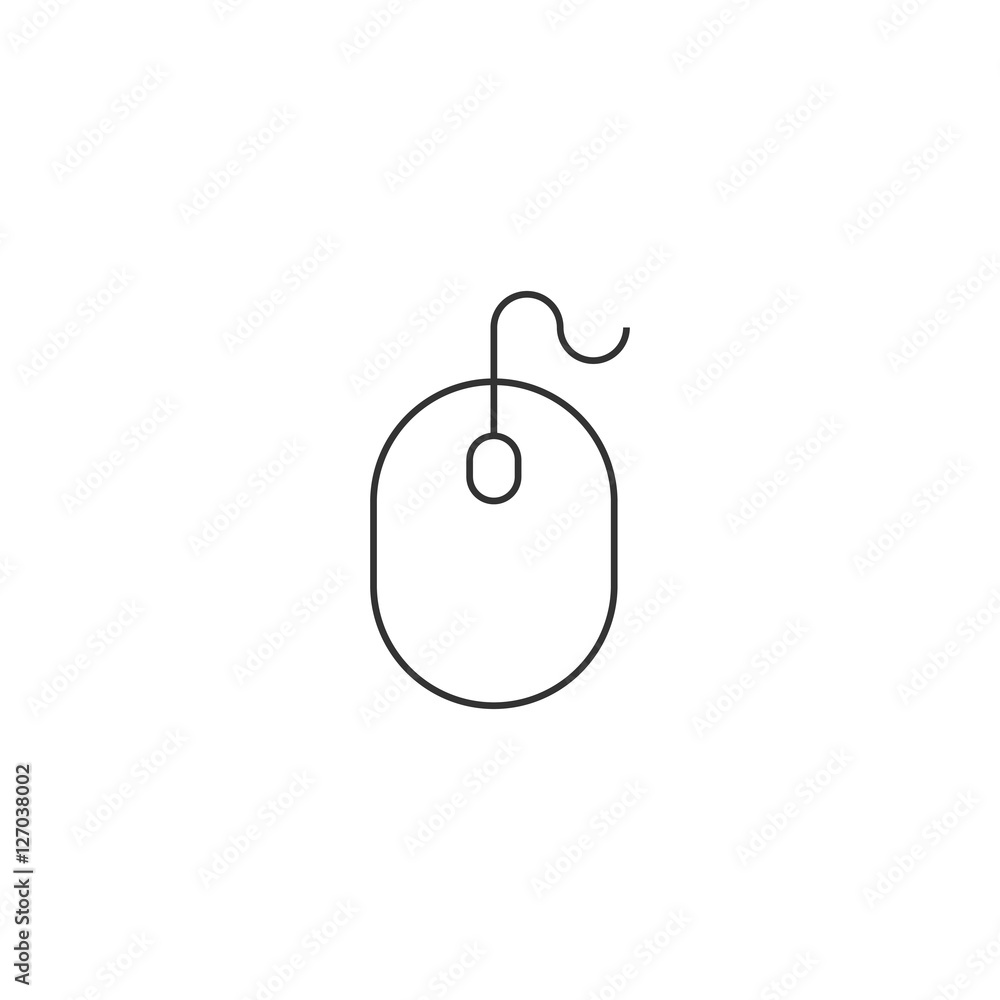 Computer mouse thin line icon Computer mouse thin line icon