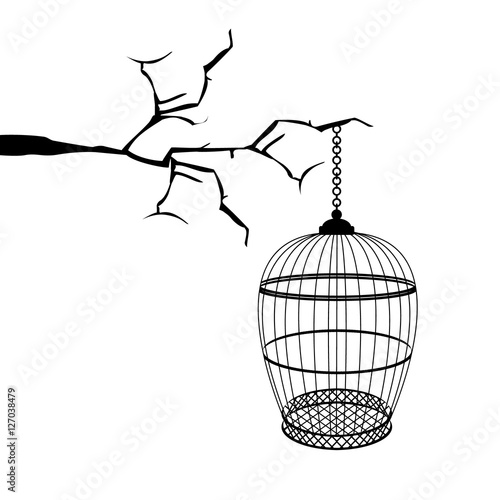 Hanging birdcage