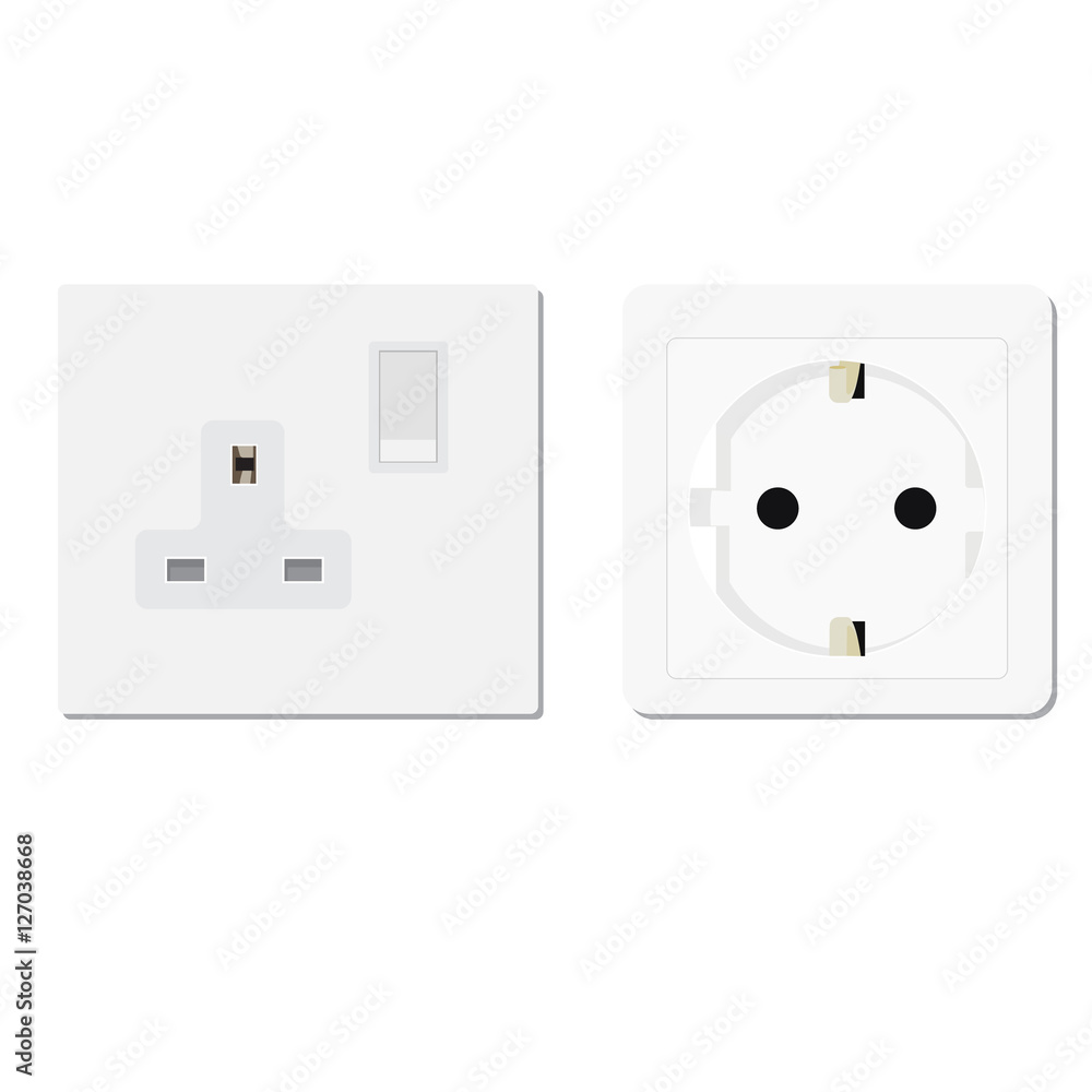 European and uk socket European and uk socket