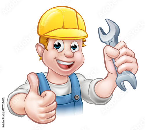 Mechanic or Plumber with Spanner