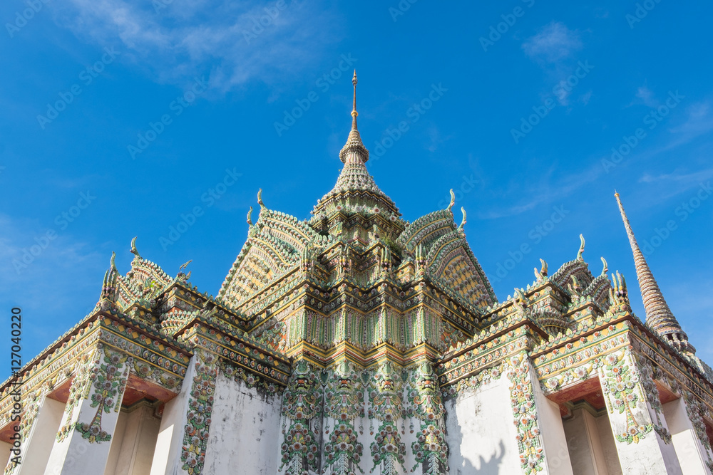 Thai architecture in Wat Pho temple at Bangkok, Thailand.