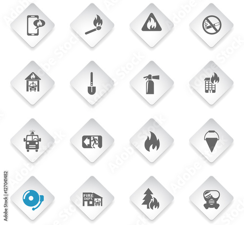 fire brigade icon set