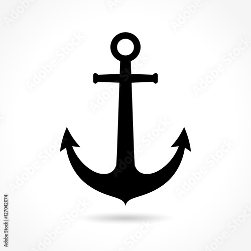 anchor icon on white background