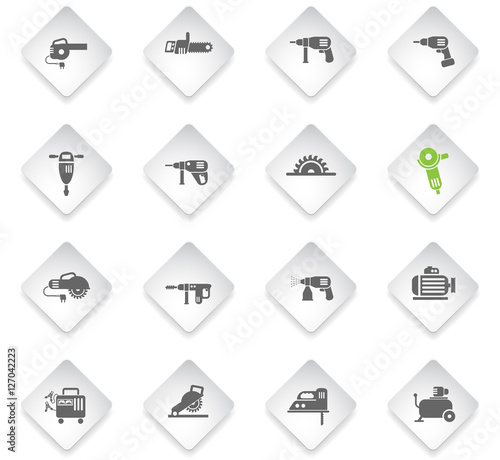 machine tools icon set