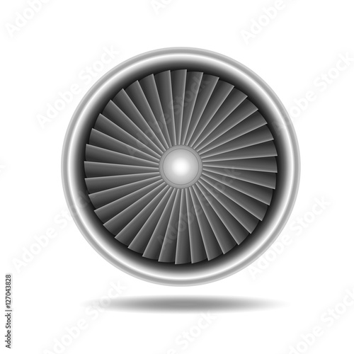 Jet Engine Turbine. Vector