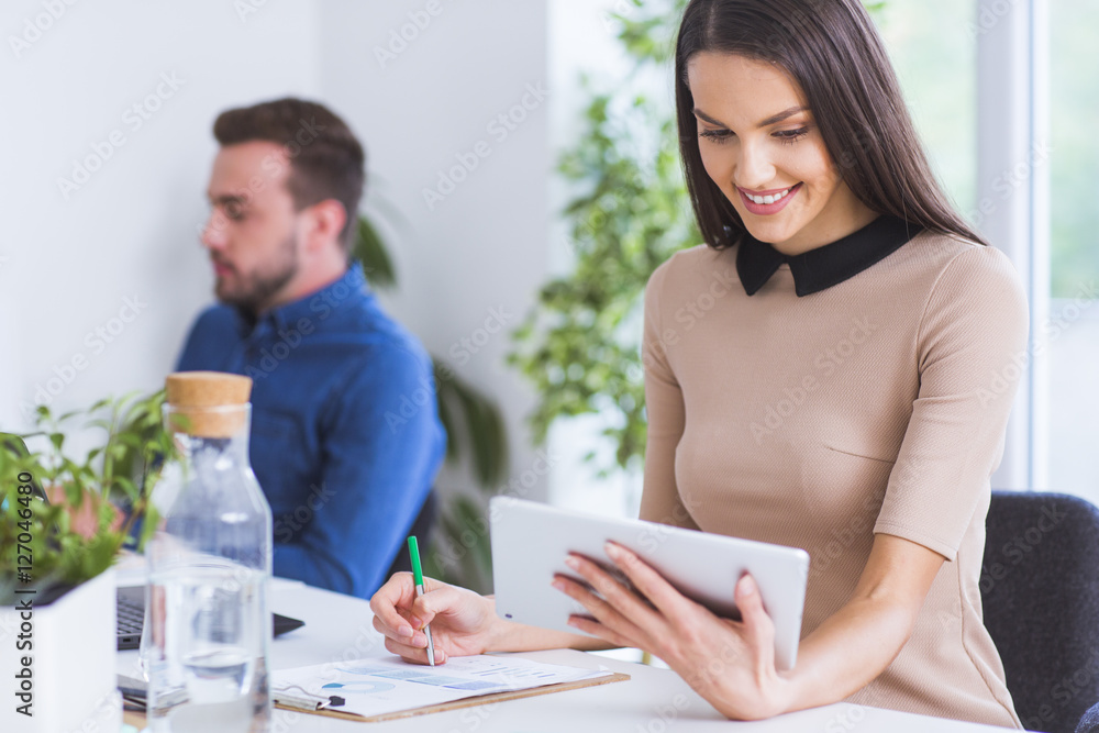 Man and Woman working in office Man and Woman working in office