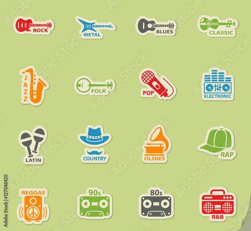 musical genre web icons