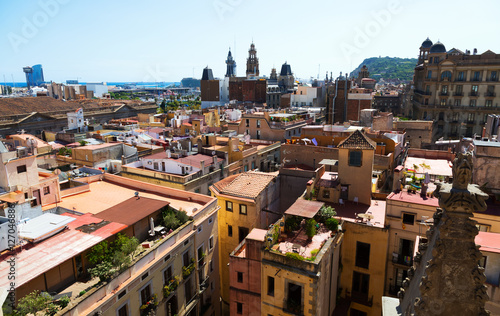 Photography Roofs of Old   Barcelona