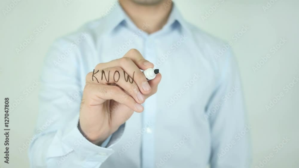 Know How, Man Writing on Screen Know How, Man Writing on Screen