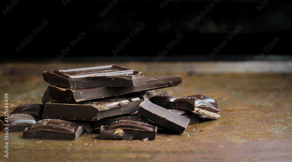 Chopped dark chocolate Chopped dark chocolate