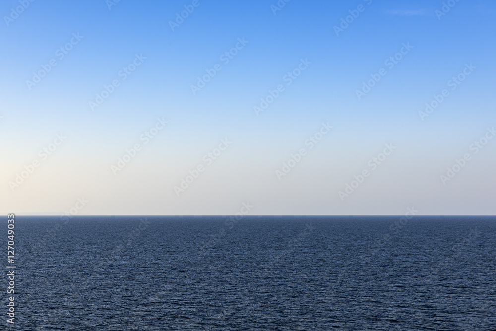 Sea and sky horizon.