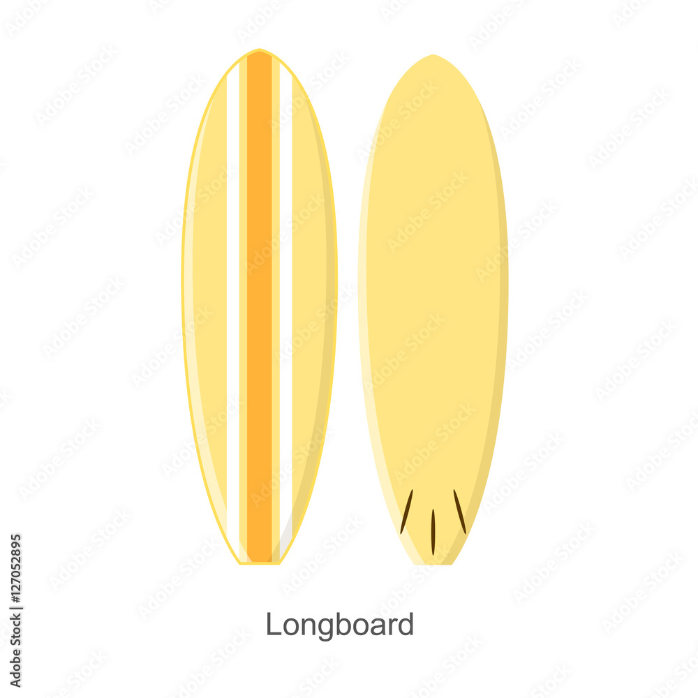 Surf Board Longboard Shape. Vector Surf Board Longboard Shape. Vector