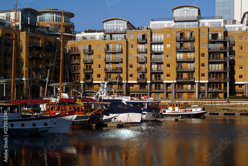Photography st katherines dock river thames london uk