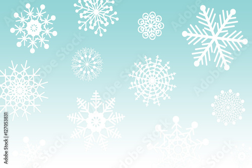 Illustration of new year banner with snowflakes