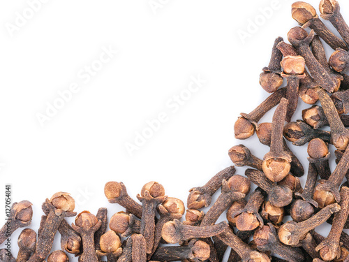 Cloves on white background