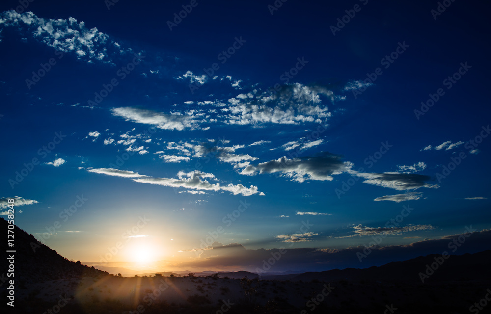 Sunset over Joshua Tree