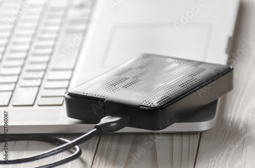 Wallpaper Mural External hard disk and laptop computer Torontodigital.ca