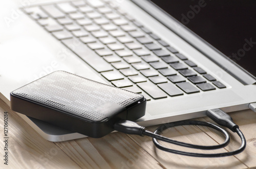 Wallpaper Mural External hard disk and laptop computer Torontodigital.ca