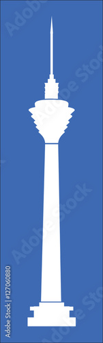 kl tower in Kuala Lumpur  architecture vector 