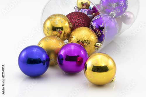 color balls and christmas balls