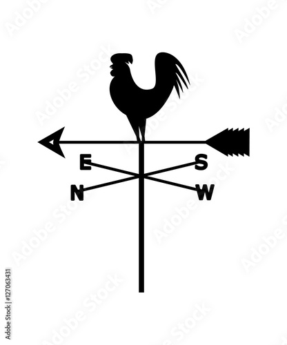 Vector image of a weather vane 