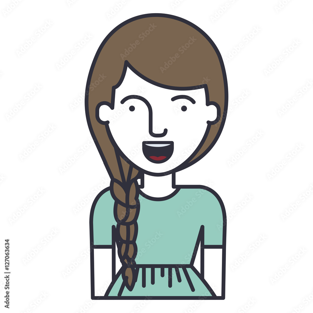 Woman cartoon icon. Female avatar person human and people theme. Isolated design. Vector illustration Woman cartoon icon. Female avatar person human and people theme. Isolated design. Vector illustration