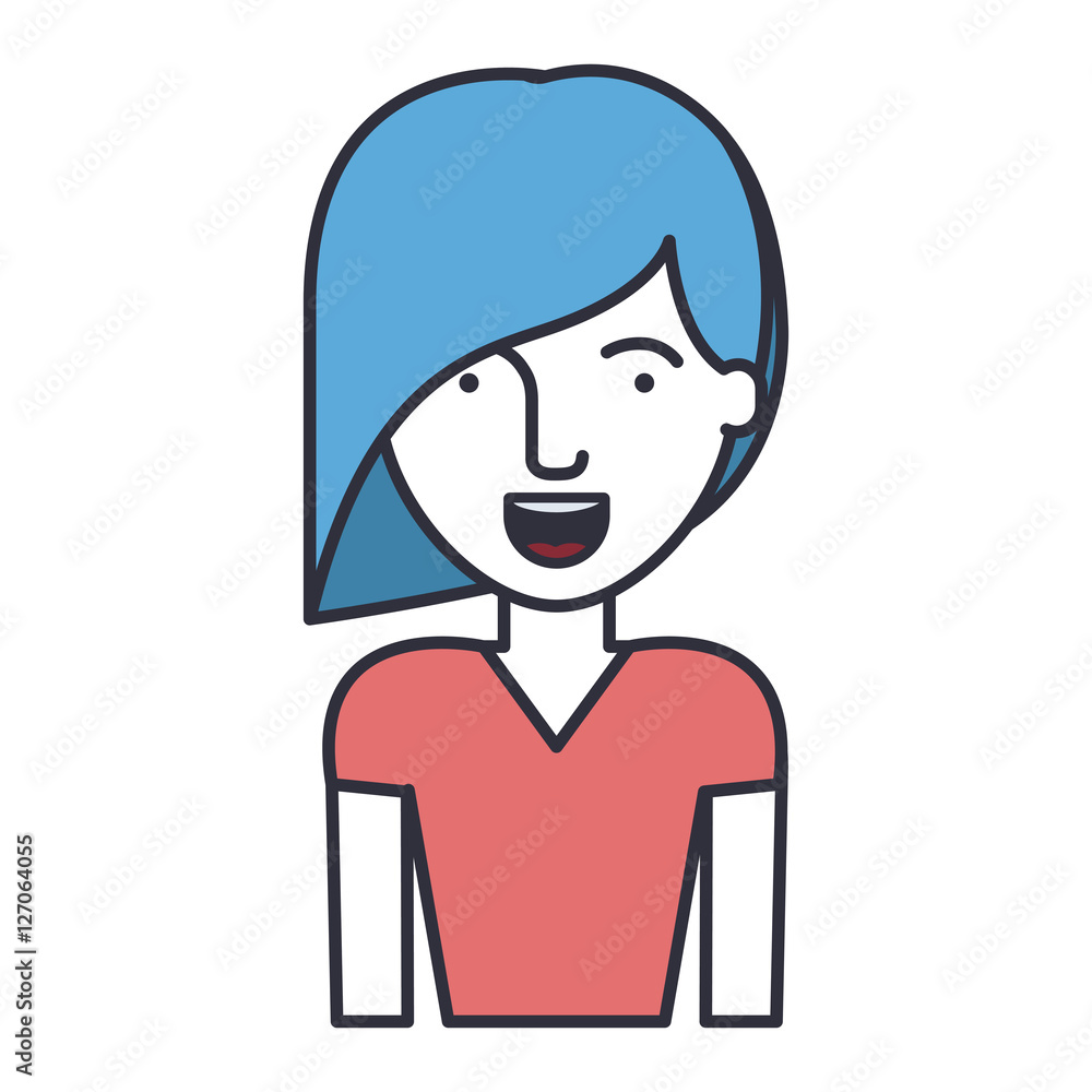 Woman cartoon icon. Female avatar person human and people theme. Isolated design. Vector illustration Woman cartoon icon. Female avatar person human and people theme. Isolated design. Vector illustration