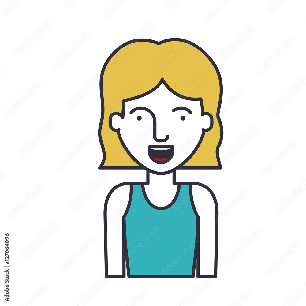 Woman cartoon icon. Female avatar person human and people theme. Isolated design. Vector illustration Woman cartoon icon. Female avatar person human and people theme. Isolated design. Vector illustration