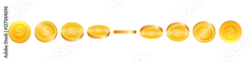 Gold coins vector illustration