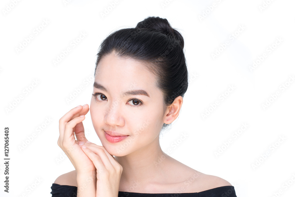 Portrait of an Asian beauty isolated on white Portrait of an Asian beauty isolated on white