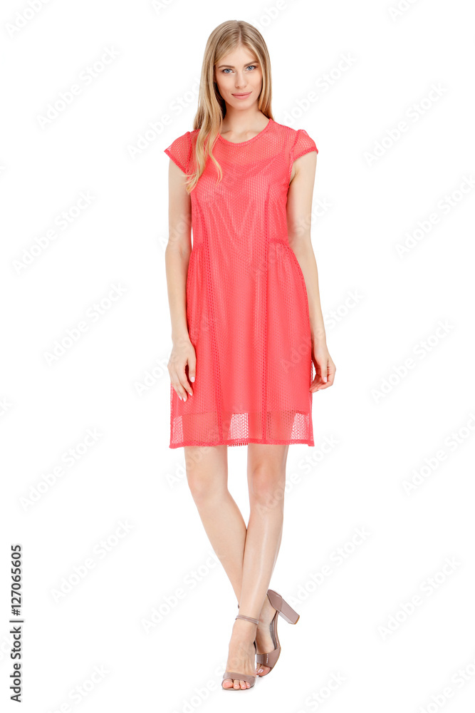 Fashion photo of young magnificent woman wearing dress Fashion photo of young magnificent woman wearing dress