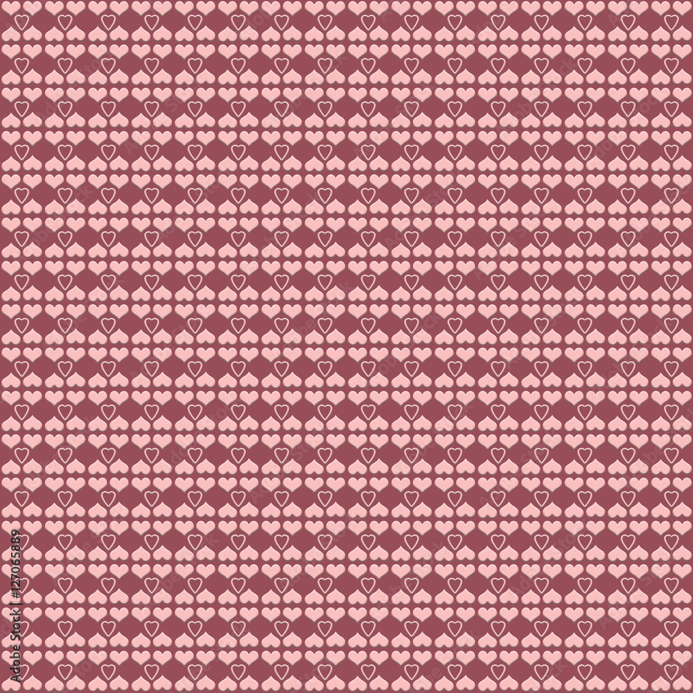 Seamless pattern with hearts