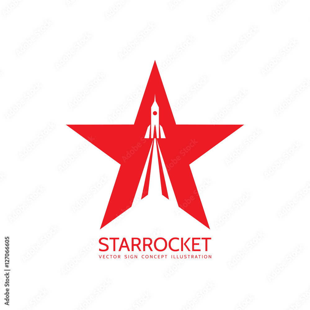 Star rocket - vector logo template concept illustration. Space ship creative sign. Design element. Star rocket - vector logo template concept illustration. Space ship creative sign. Design element.