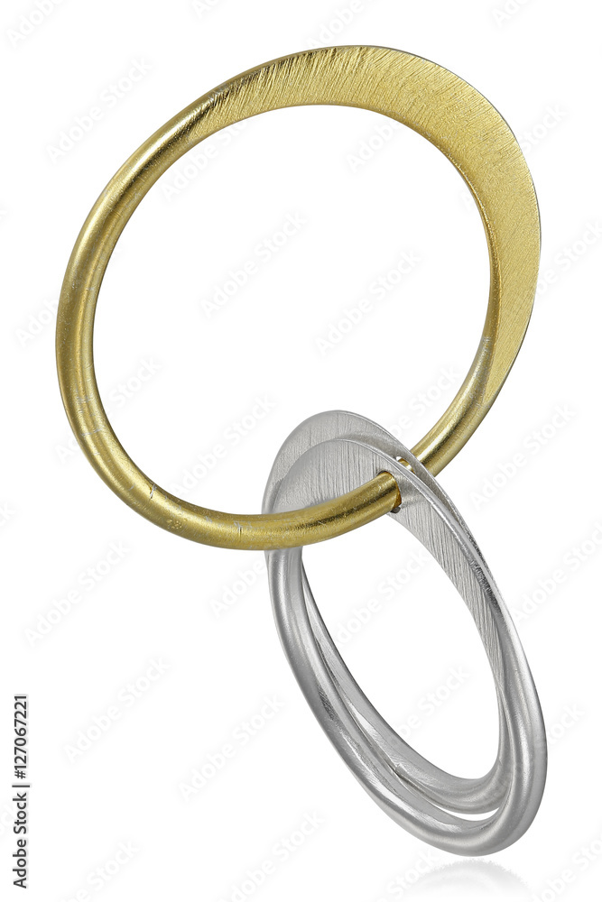 Silver ring on white Silver ring on white