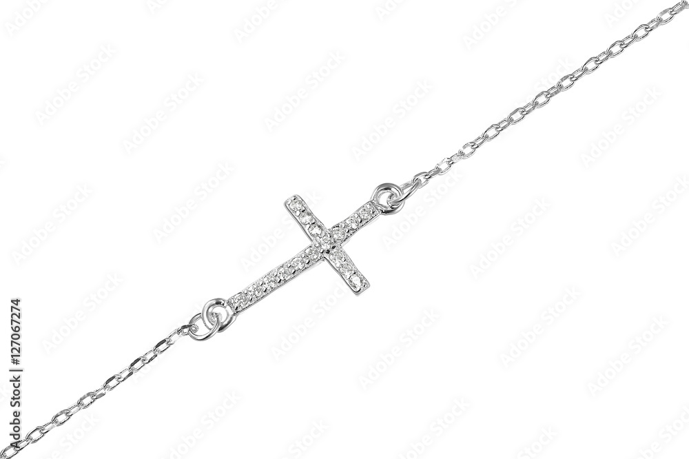 Silver bracelets on white background Silver bracelets on white background