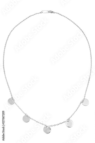 Wallpaper Mural Silver necklace with coins Torontodigital.ca