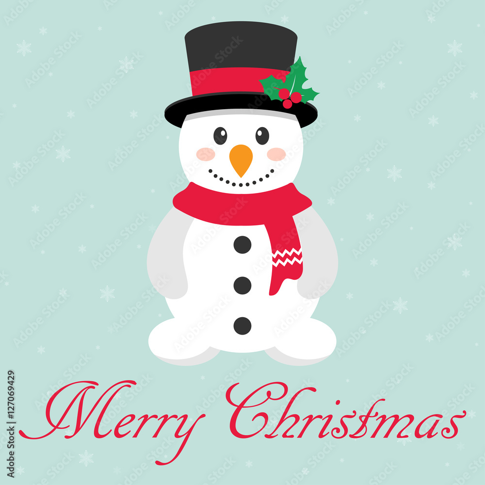 cute snowman with text