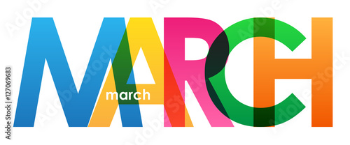 "MARCH" Vector Letters Icon