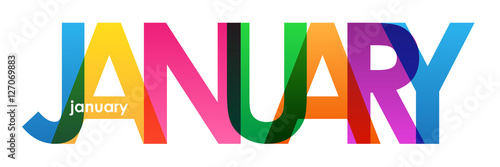 "JANUARY" Vector Letters Icon