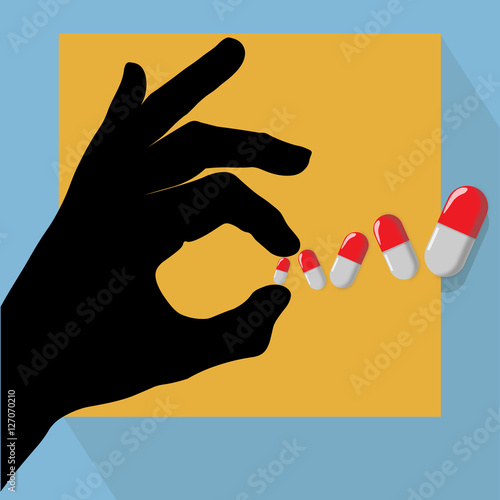 pills in hands 