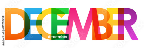 "DECEMBER" Vector Letters Icon