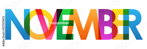 "NOVEMBER" Vector Letters Icon