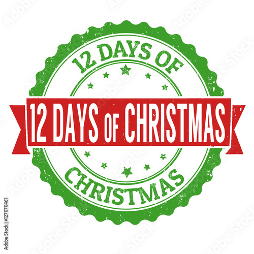 12 Days of Christmas sign or stamp