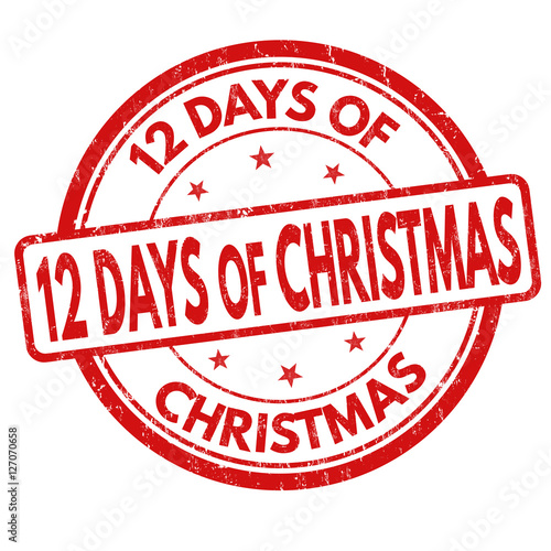 12 Days of Christmas sign or stamp