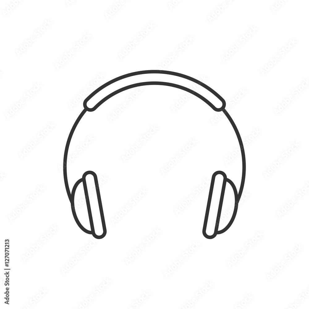 Headphones thin line icon Headphones thin line icon