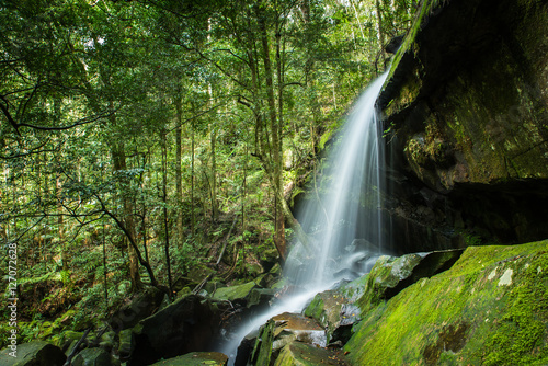 Wonderfull waterfall at the evergreen forest