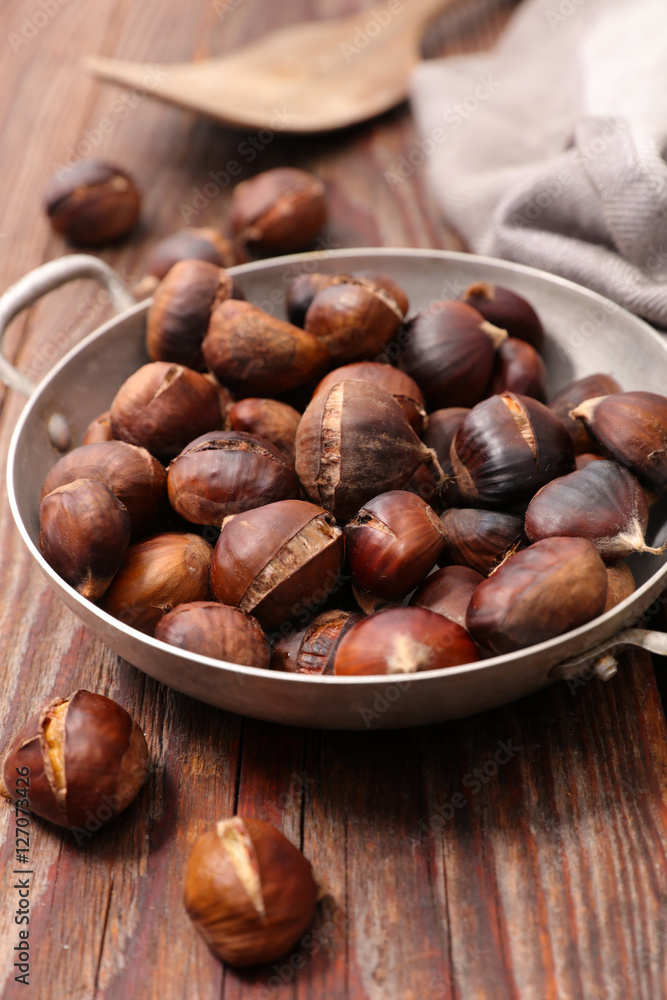 grilled chestnut Stock-Foto | Adobe Stock