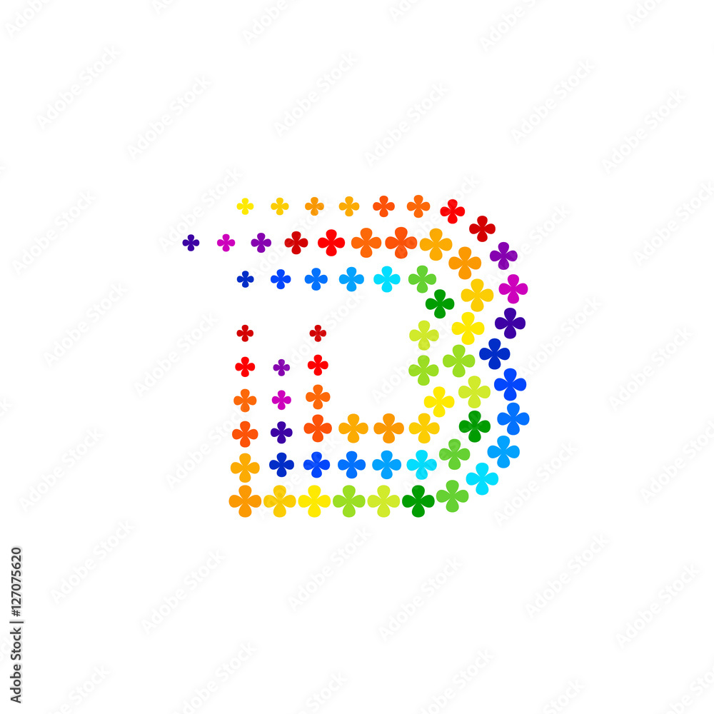 Letter B logo,Flower Colorful, beauty and fashion logo