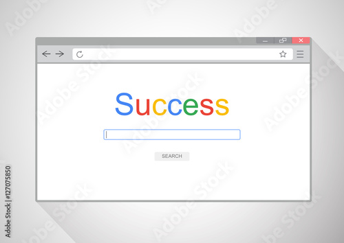 browser window on white background_Flat vector stock illustratio